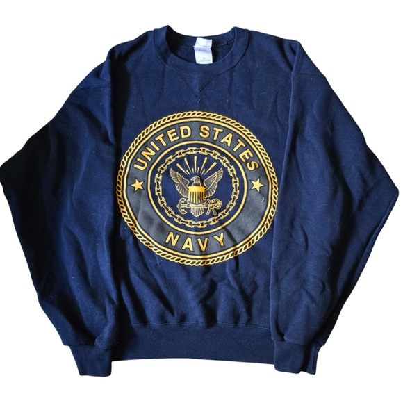 Vintage Soffe United States Navy Crewneck Sweatshirt Medium - Picture 1 of 5